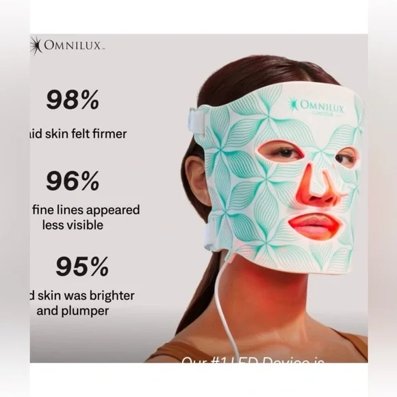 OMNILUX Contour Face Red Light Mask Therapy Anti aging Women's Skincare Infrared - Picture 7 of 7